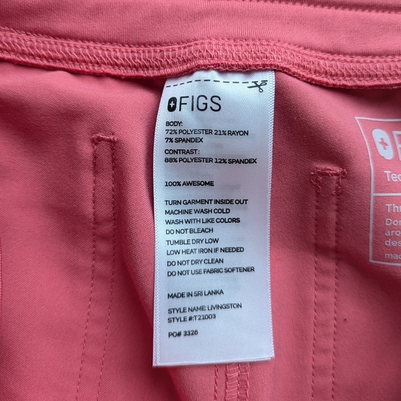 New Figs Livingston scrub pants desert rose - Picture 6 of 15